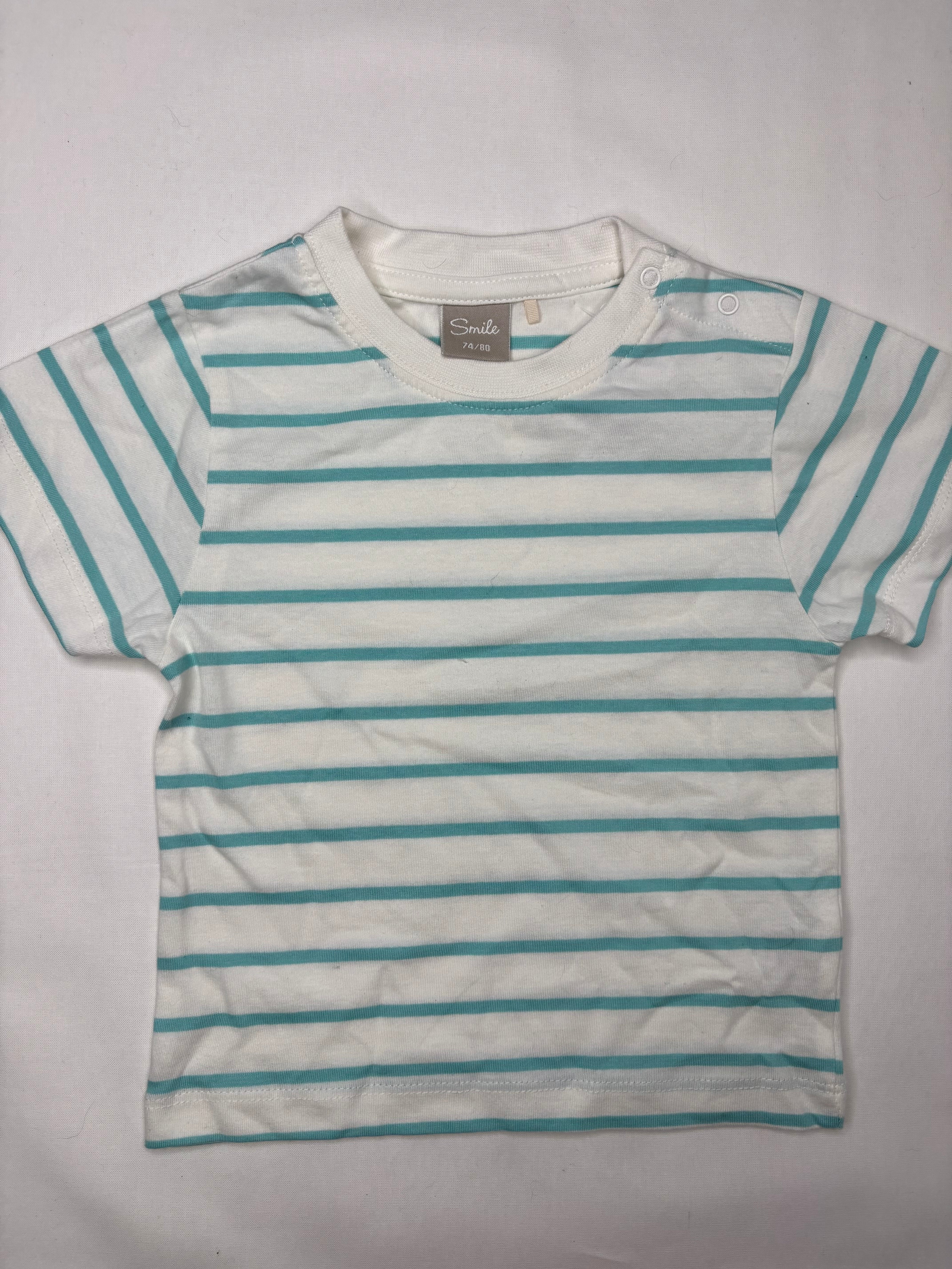 T-Shirt Celeste Righe