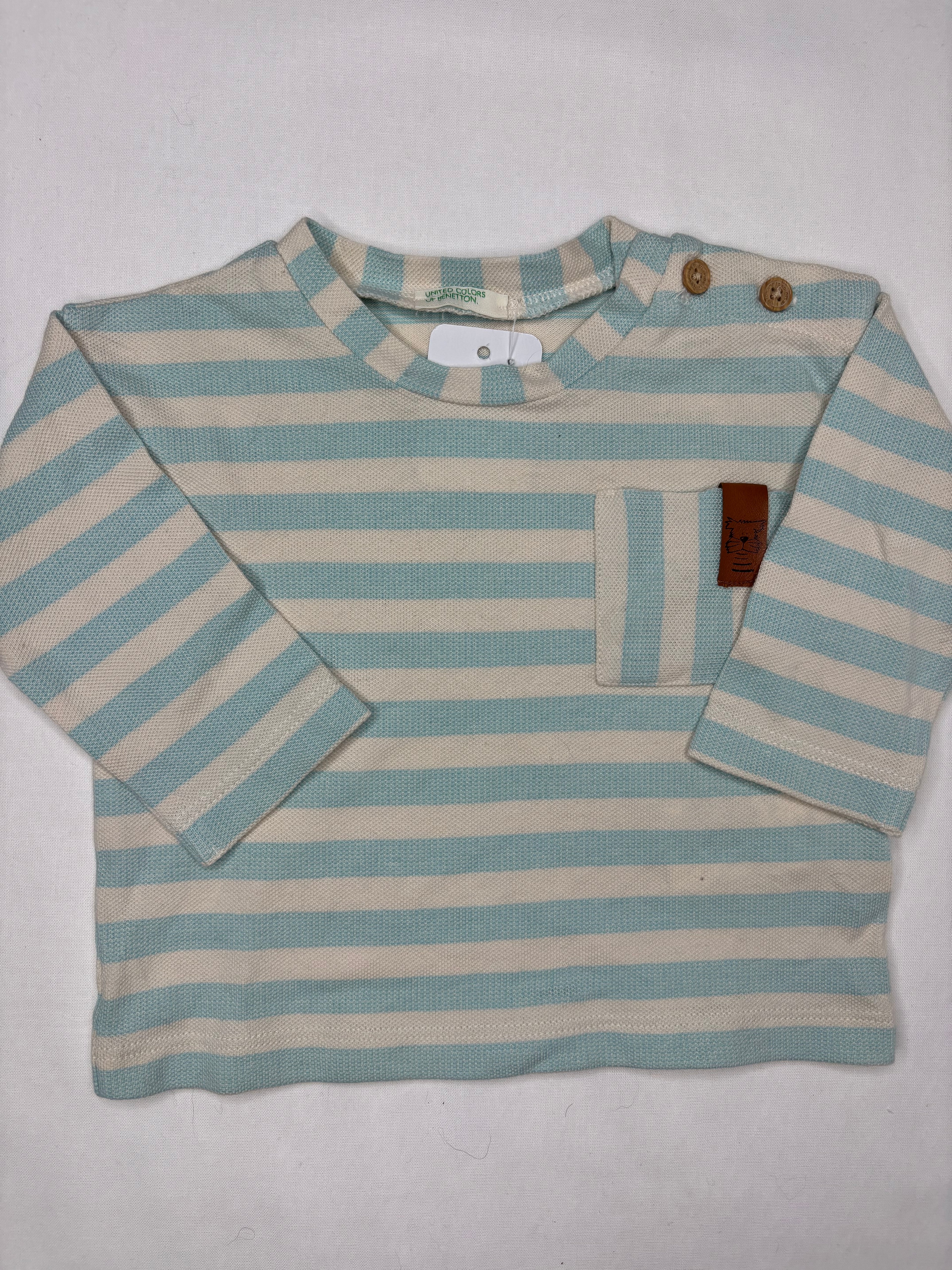 Pullover Celste Righe