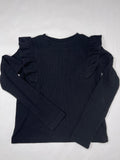 Pullover Ruffle Black