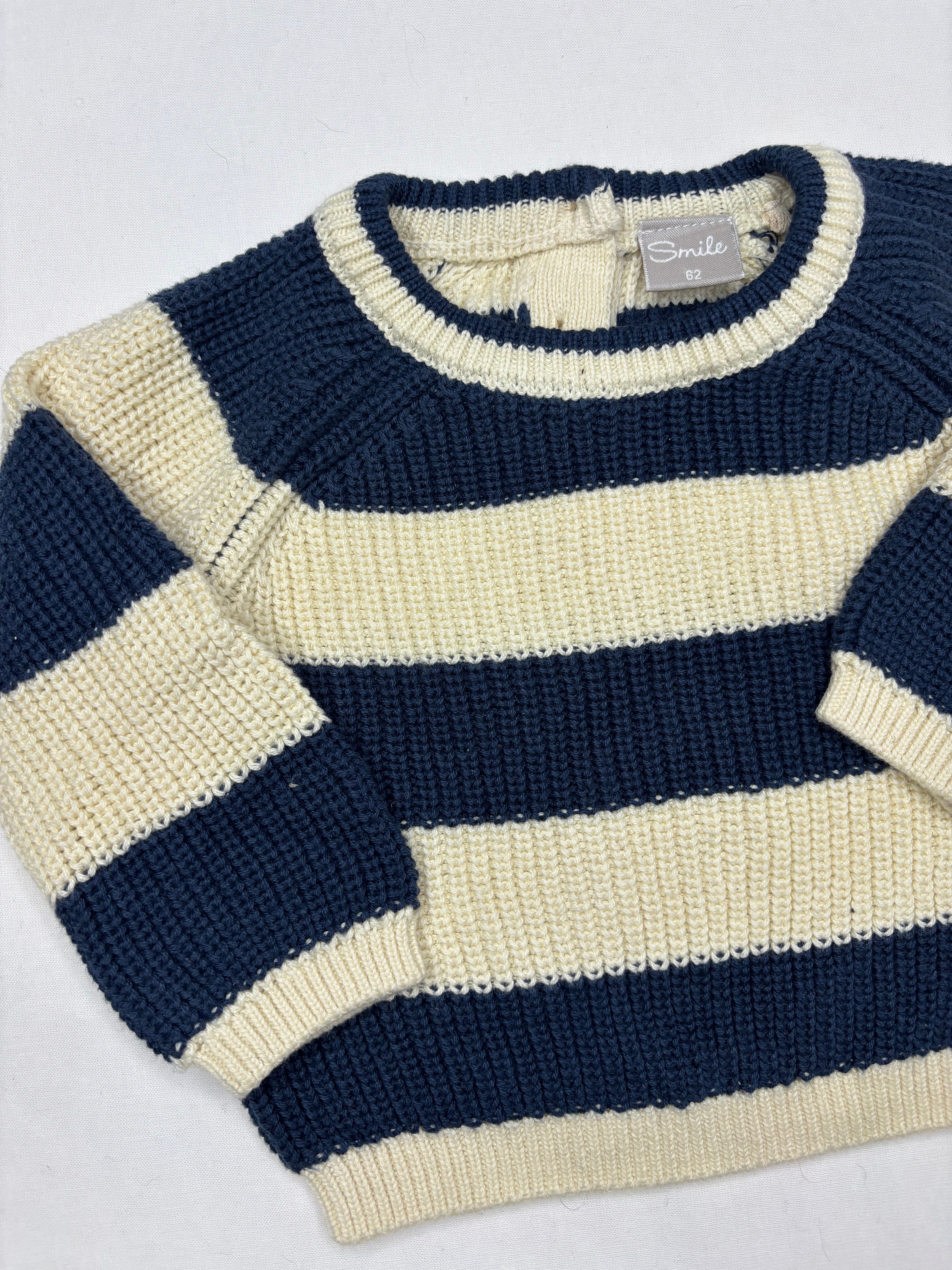 Pullover Blu White