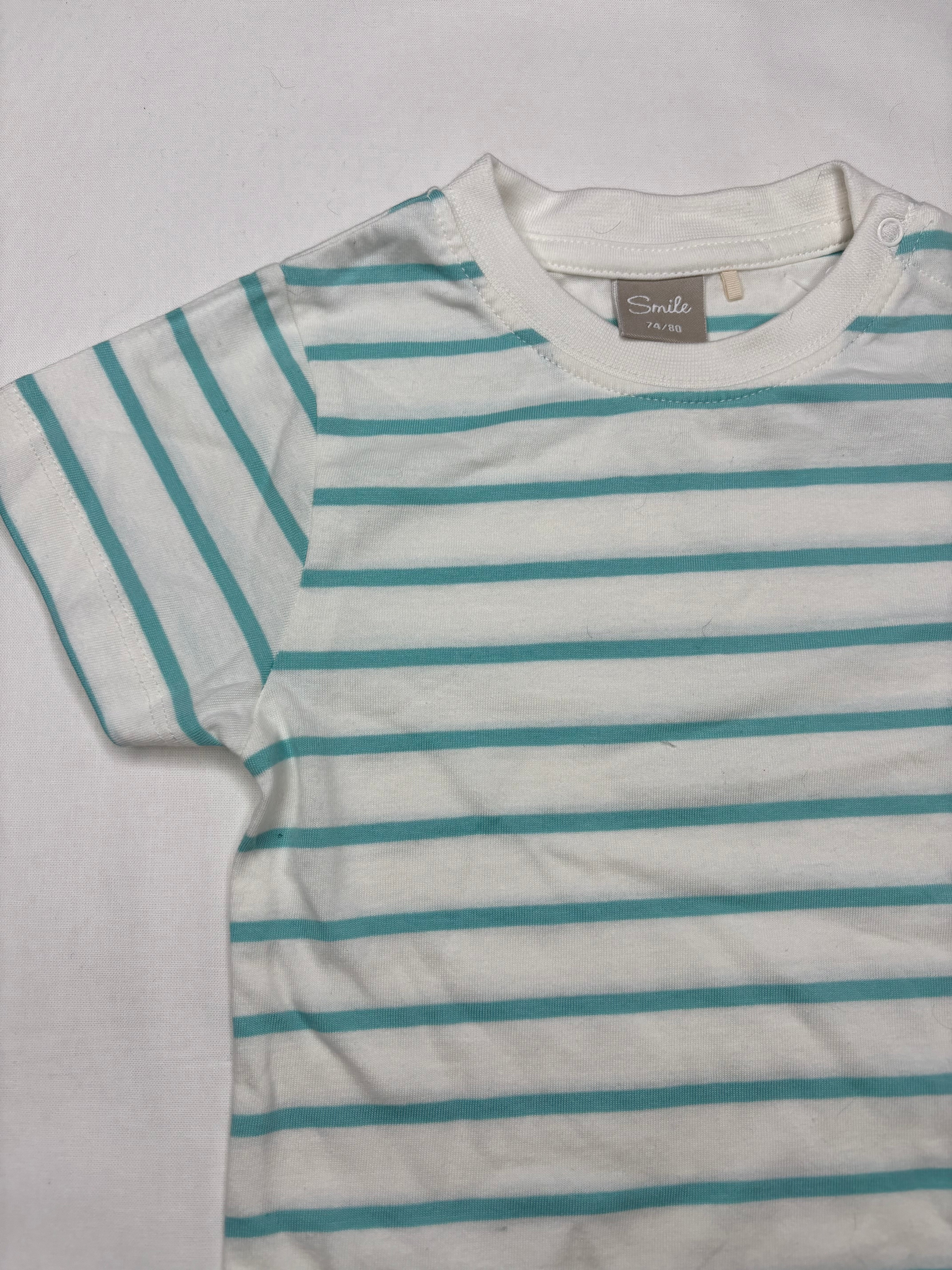 T-Shirt Celeste Righe