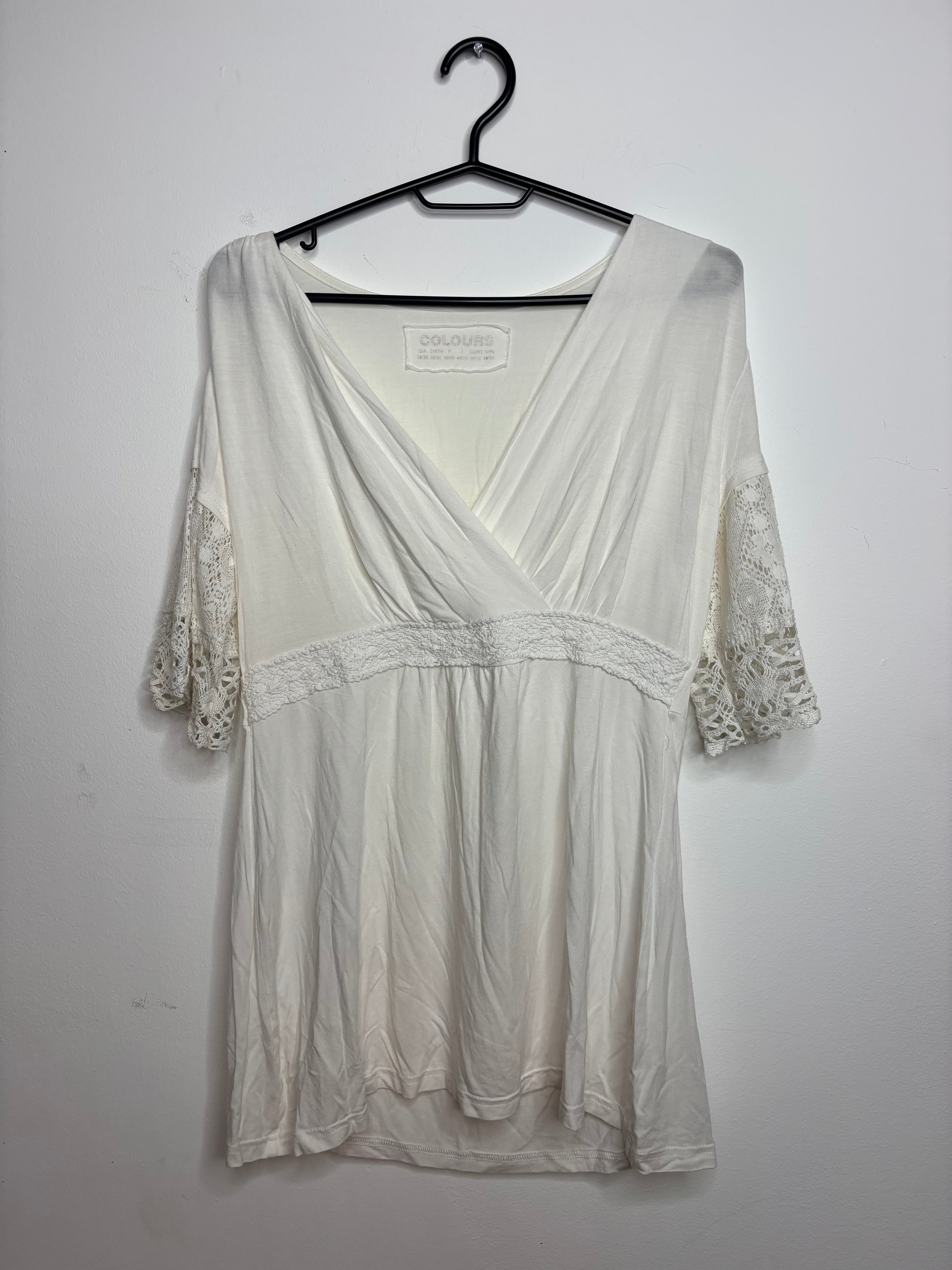 T-Shirt Pizzo White